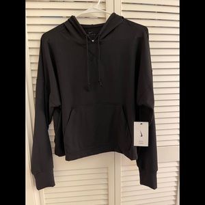 Crop Black Sweatshirt- Nike Yoga Luxe Line